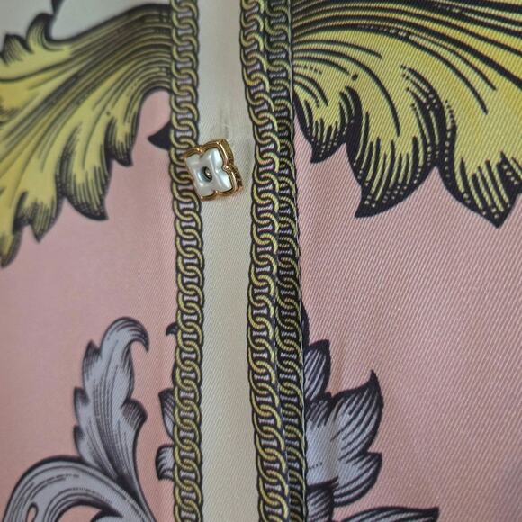 Alice + Olivia  Lane Button Down Filligree Day Dreamer Oversized Shirt Size Med - Picture 10 of 10